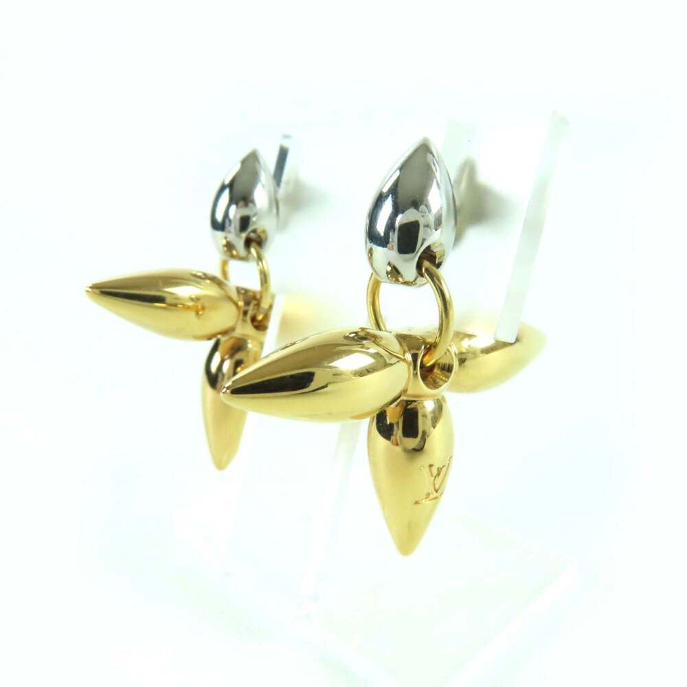 LOUIS VUITTON Gold Earrings - Picture 1 of 8